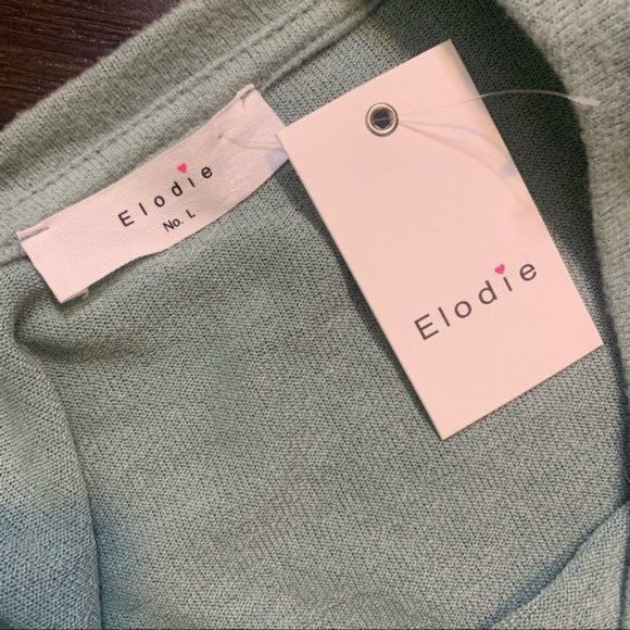 NWT Elodie Mint Brushed Knit Long Sleeve Crewneck Top Large - Picture 9 of 11
